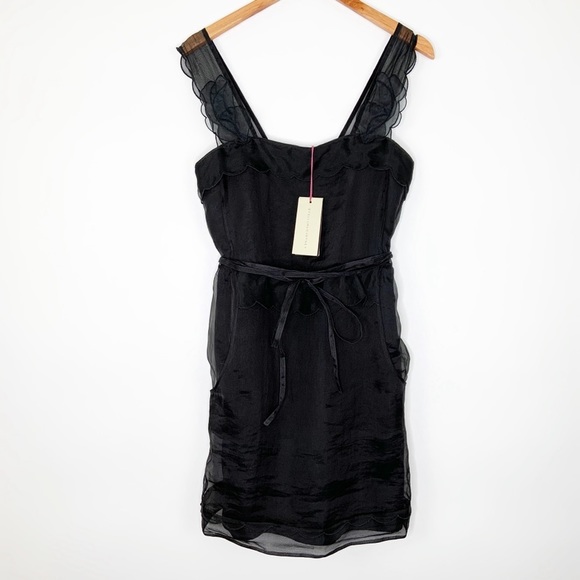 NWT Stella McCartney Black Silk Cocktail Dress 4 - Picture 8 of 14